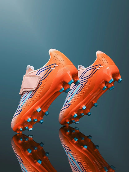 Chaussures de football professionnelles pour hommes, sans lacets, antidérapantes, pour jeunes, crampons FG/TF, entraînement sur terrain, crampons rapides pour le football.