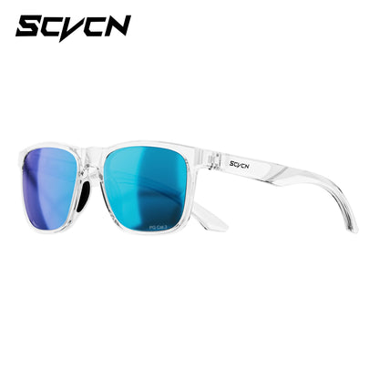 SCVCN Occhiali da escursionismo polarizzati Occhiali da pesca Occhiali da ciclismo Occhiali alla moda UV400 da bici da uomo MTB Occhiali sportivi da bicicletta per attività all'aperto