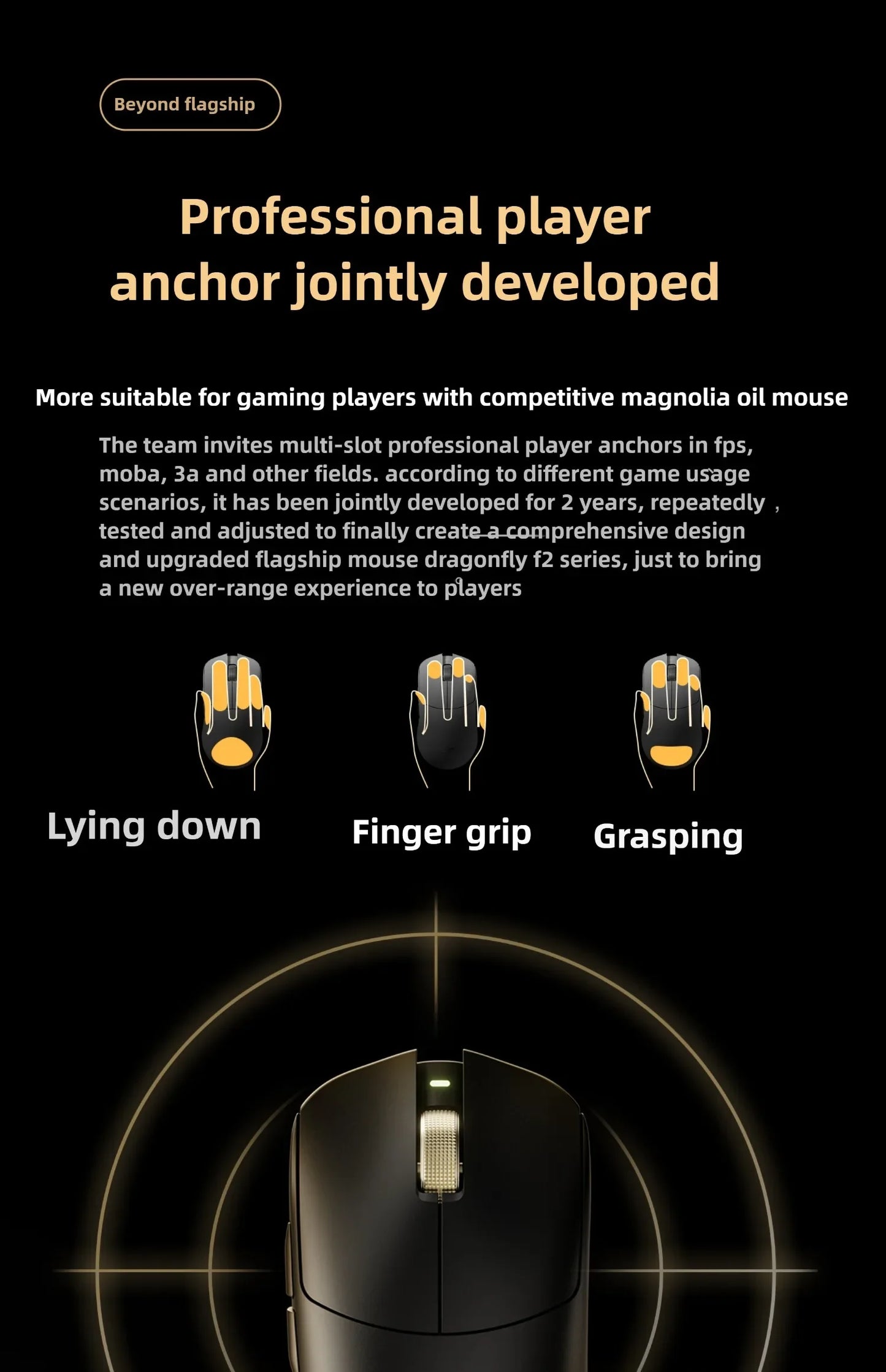 VGN Dragonfly F2 ProMax/Ultra Esports Gaming Mouse 42000DPI 0.125ms For Csgo Latency Wired/Wireless Dual 8K 3-mode PAW3395/3950