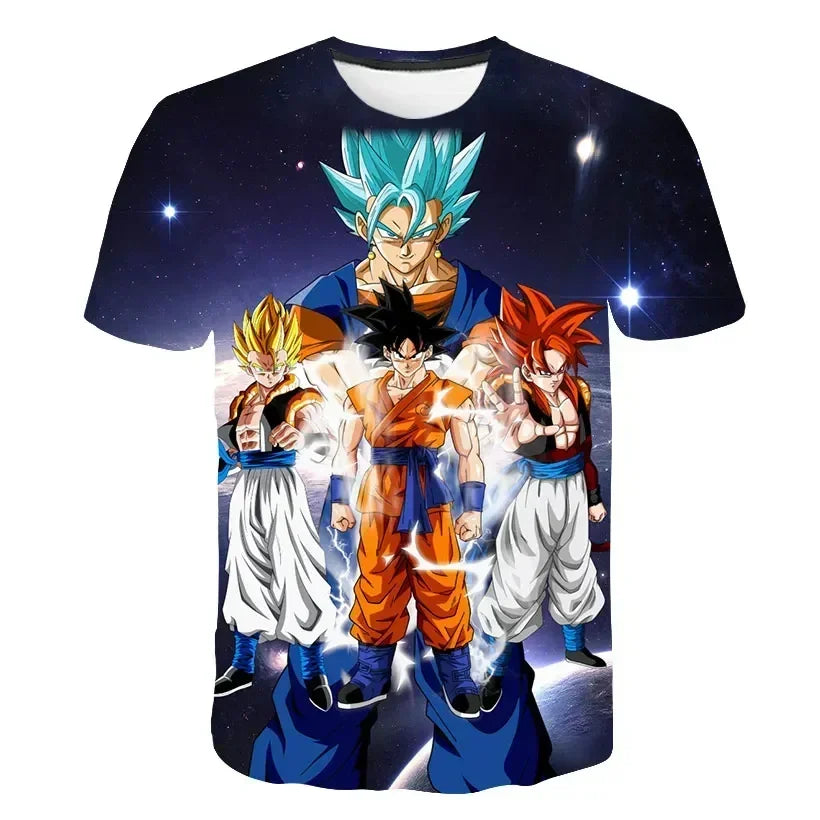 T-shirts Dragon Ball Z Barn- och herrtröjor Herr-T-shirt Harajuku-stil Trend Goku Kläder Anime-tröjor Streetwear