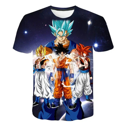 T-shirts Dragon Ball Z Barn- och herrtröjor Herr-T-shirt Harajuku-stil Trend Goku Kläder Anime-tröjor Streetwear