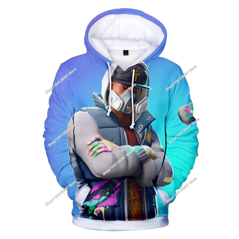 2025 3D New Children's Anime Fortnite Printed Sweater Series Pullover Generation Tide Brand Hoodie Gift