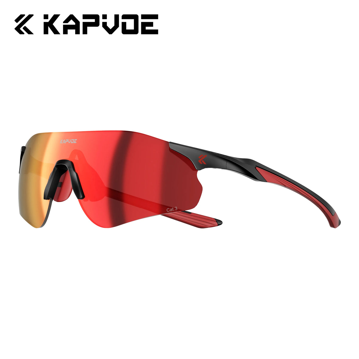 Kapvoe Neue Outdoor-Lauf- und Fahrradbrille, photochrome Sonnenbrille für Damen und Herren, Sportbrille für Marathon und Radfahren, UV400-Schutzbrille