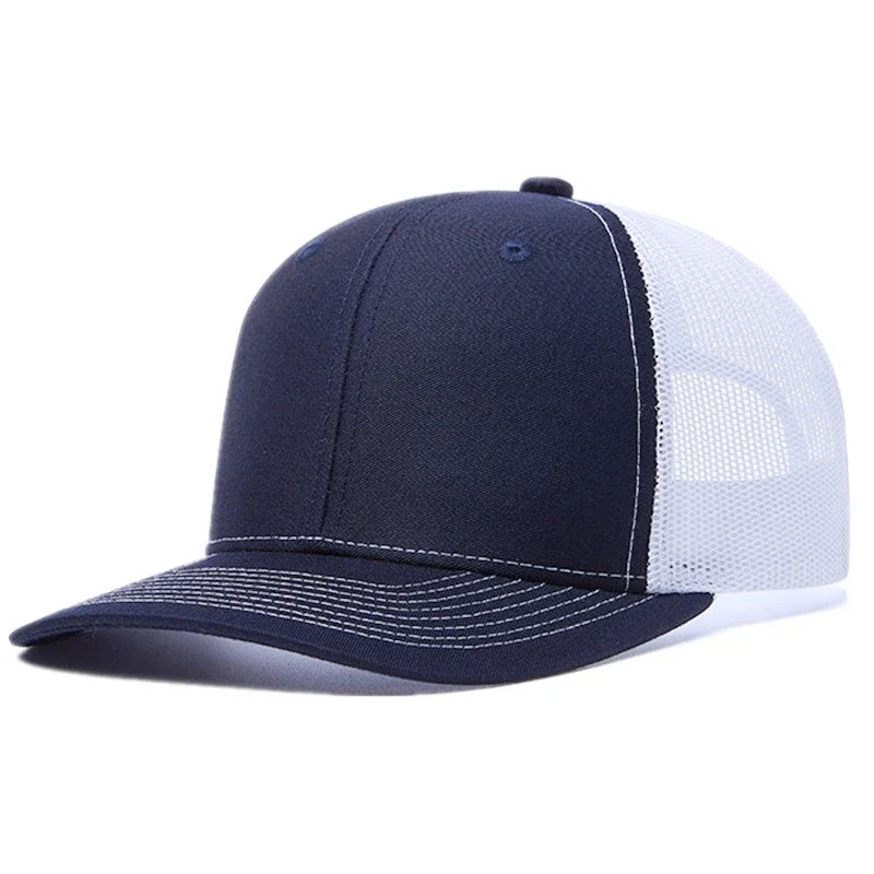 Hot Sale Unisex Cap Slight Curved Brim Style Trucker Hat  Men & Women Casual Outdoor Breathable Summer Cap