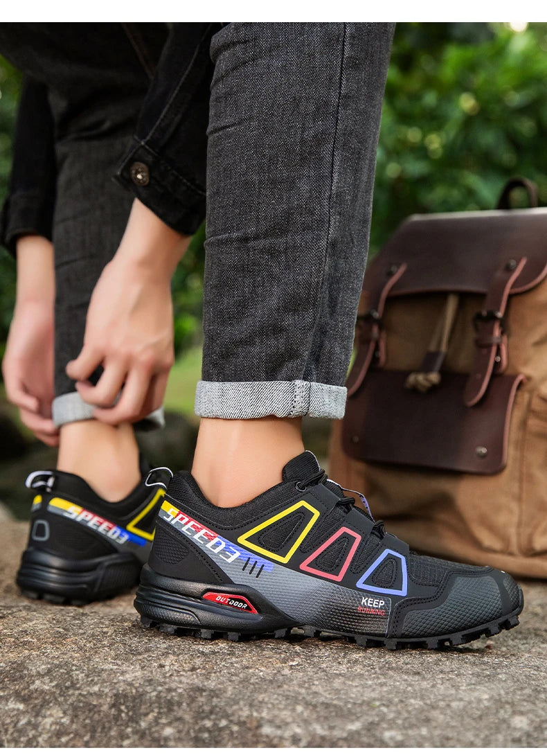 Pánské turistické boty, outdoorové sportovní boty, turistické boty se šněrováním, dámské turistické sportovní boty, protiskluzové lovecké taktické sportovní boty