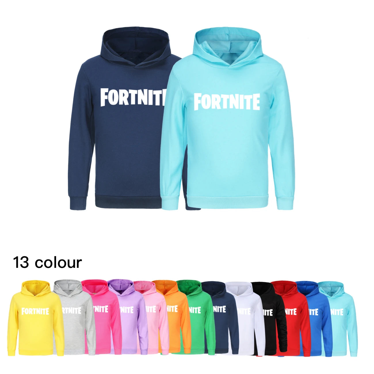 Detská mikina Fortnite Baby Cartoon s kapucňou, unisex, chlapčenská s dlhým rukávom, mládežnícke dievčenské ležérne kabáty1354