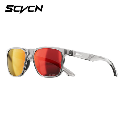 SCVCN Occhiali da escursionismo polarizzati Occhiali da pesca Occhiali da ciclismo Occhiali alla moda UV400 da bici da uomo MTB Occhiali sportivi da bicicletta per attività all'aperto