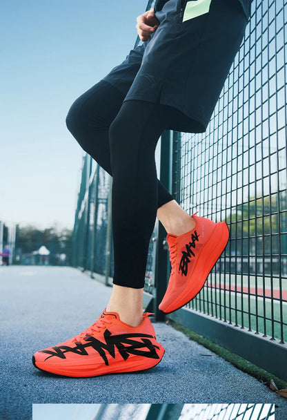 Ténis de corrida para homem, em malha para atividades ao ar livre, sapatos de luxo, sapatilhas para casal, ténis todo-o-terreno, com amortecimento, respiráveis, ténis de treino, de corrida, antiderrapantes, na moda