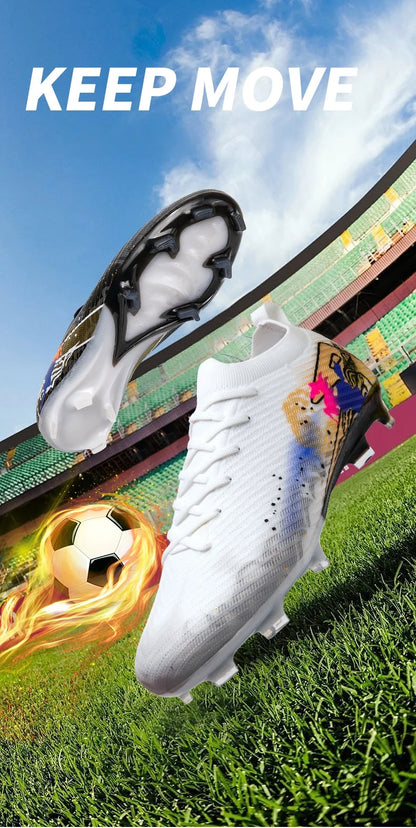 Novas Chuteiras de Futebol para Homem, Chuteiras de Futebol FG Antiderrapantes para Treino, Chuteiras de Futebol com Pitões Longos para Jogo, Ultraleves, Exterior, Dropshipping
