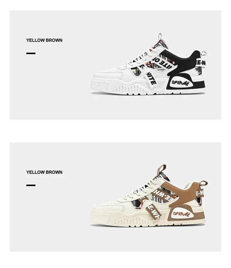 Skateboard Herresko Sommersneakers Læder Casual Mode Udendørs Løb Sport Vandreture Tennis Platform Designer Luksus