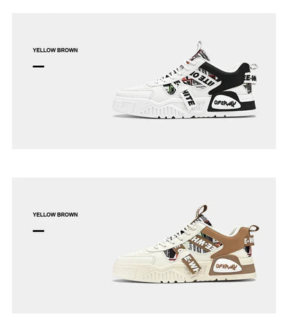 Skateboard Herresko Sommersneakers Læder Casual Mode Udendørs Løb Sport Vandreture Tennis Platform Designer Luksus