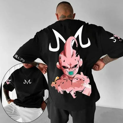 Dragon Ball Japanese Anime Printed Men's T-Shirt Majin Buu Boys Children Harajuku Short Sleeve Kids Goku T-shirt Summer Clothing