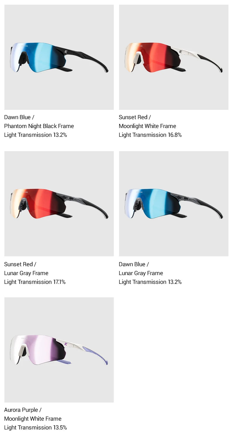 Kapvoe Neue Outdoor-Lauf- und Fahrradbrille, photochrome Sonnenbrille für Damen und Herren, Sportbrille für Marathon und Radfahren, UV400-Schutzbrille