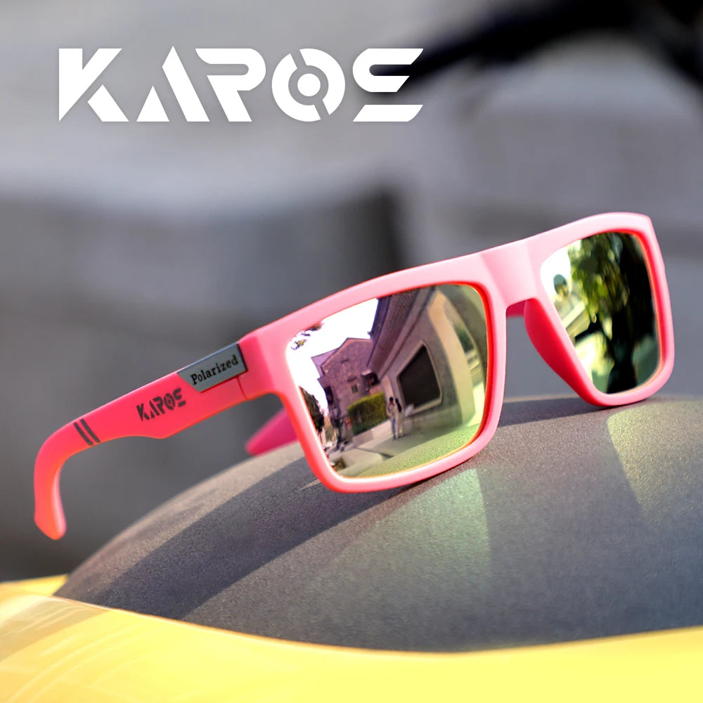 KAROS Fashion Polarized Sunglasses Men Women Luxury Driving Fishing Travel Vintage Square Sun Glasses For Man UV400 Eyewear
