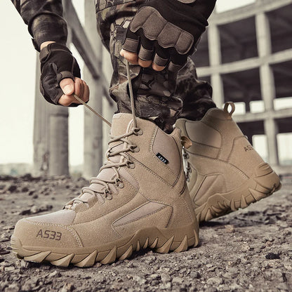 Chaussures de neige antidérapantes pour hommes, bottines montantes à plateforme, confortables et chaudes, bottes d'hiver pour hommes, bottes de couture dans le désert