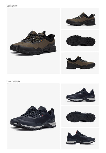 Baasploa Men New Hiking Shoes Outdoor Waterproof Wear Resistant Non Slip Sneakers Male Casual Lightweight Lace-Up Walking Shoes