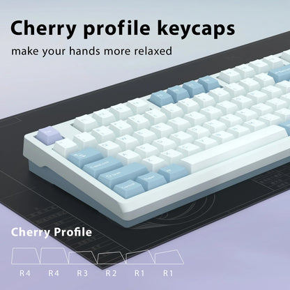 KBDiy GMK Illusion Set di tasti profilo Cherry Double Shot PBT ISO per tastiera meccanica gamer Kit Gaming stile rétro