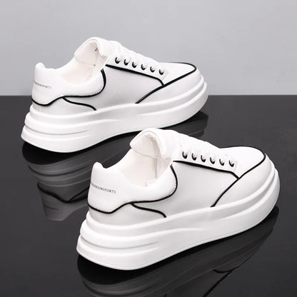 New Couple's Small White Shoes Men's Shoes Women Sports Shoes Men's Sneakers Increased Height Inside Casual Sports Shoes