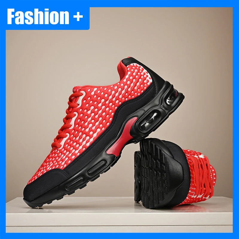 Men Sports Shoes Lightweight Rebound Soft Sole Fashionable Mesh Breathable Youth Outdoor Running Fitness Training Shoes for Men