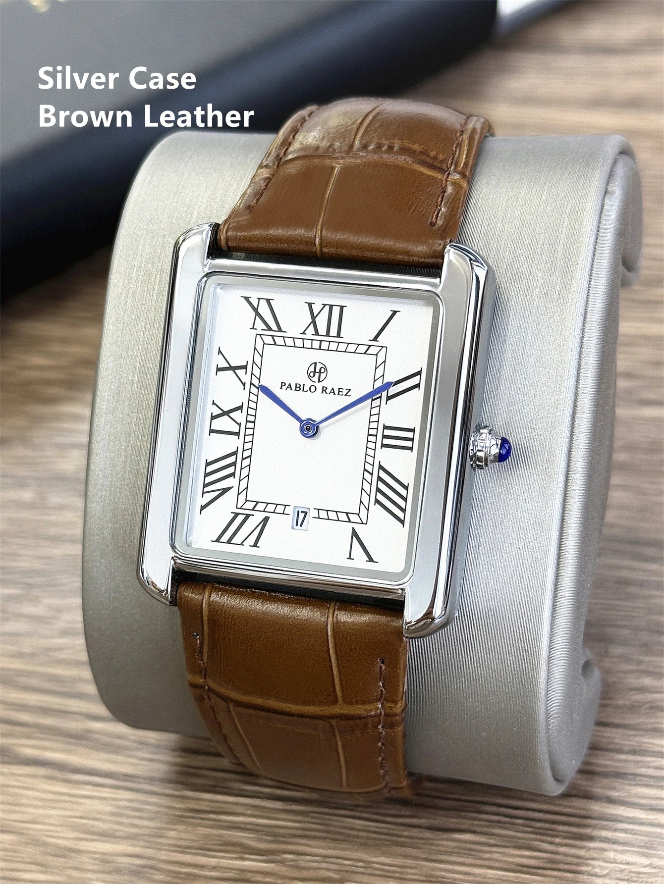 Men Watch Business Retro Classic Calendar Luxury Leather Waterproof Male Fashion Quartz Clock Watches with Box and Spare Battery