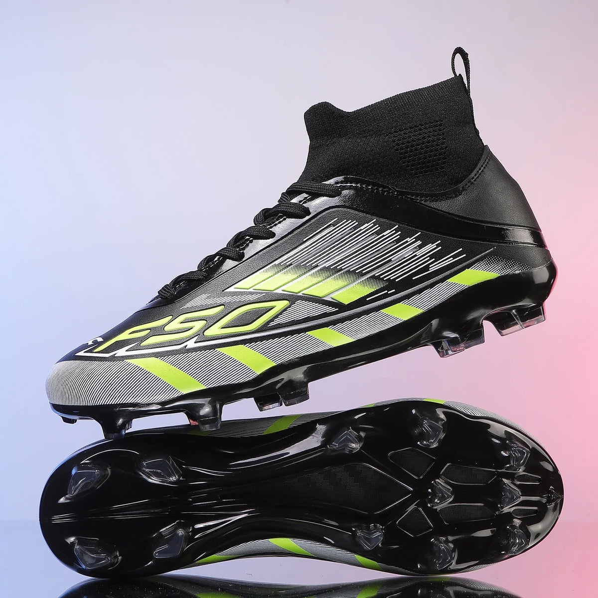 Nouvelles chaussures de football pour hommes, antidérapantes, à la cheville, chaussures de sport TF/FG, chaussures de football professionnelles pour garçons, baskets unisexes confortables