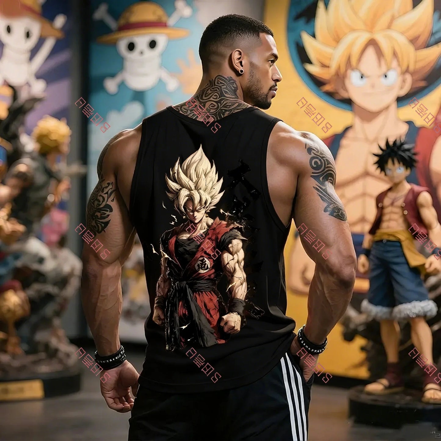 Anime Super Saiyan Son Goku Dragon Ball Gym New  Harajuku Summer Men Tank Top Fitness Oversized Casual Sports Sleeveless Tee Y2k