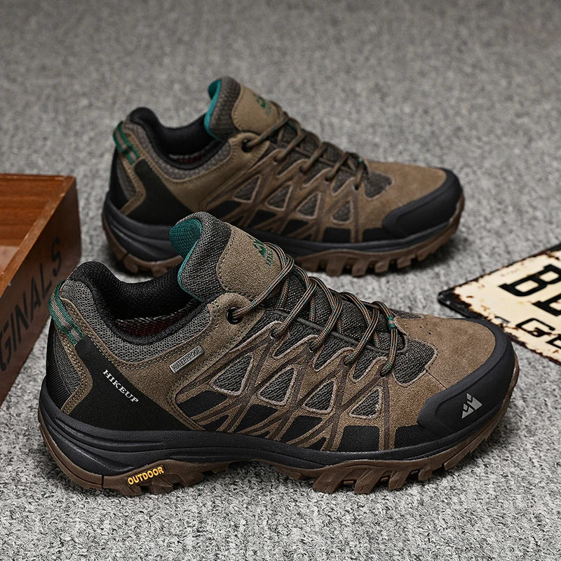HIKEUP Zapatillas de exterior de moda para hombre, calzado deportivo casual de senderismo, botas de trekking de montaña y camping, antideslizantes y resistentes al desgaste