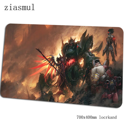 Alfombrilla para ratón Overwatch, elegante tapete para ordenador 70x40cm, alfombrilla gaming grande XL para ratón y teclado, juegos PC gamer y escritorio