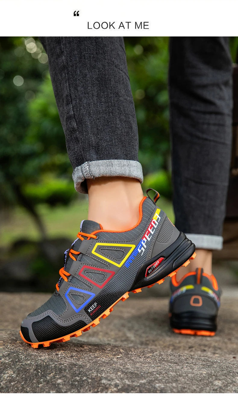 Pánské turistické boty, outdoorové sportovní boty, turistické boty se šněrováním, dámské turistické sportovní boty, protiskluzové lovecké taktické sportovní boty