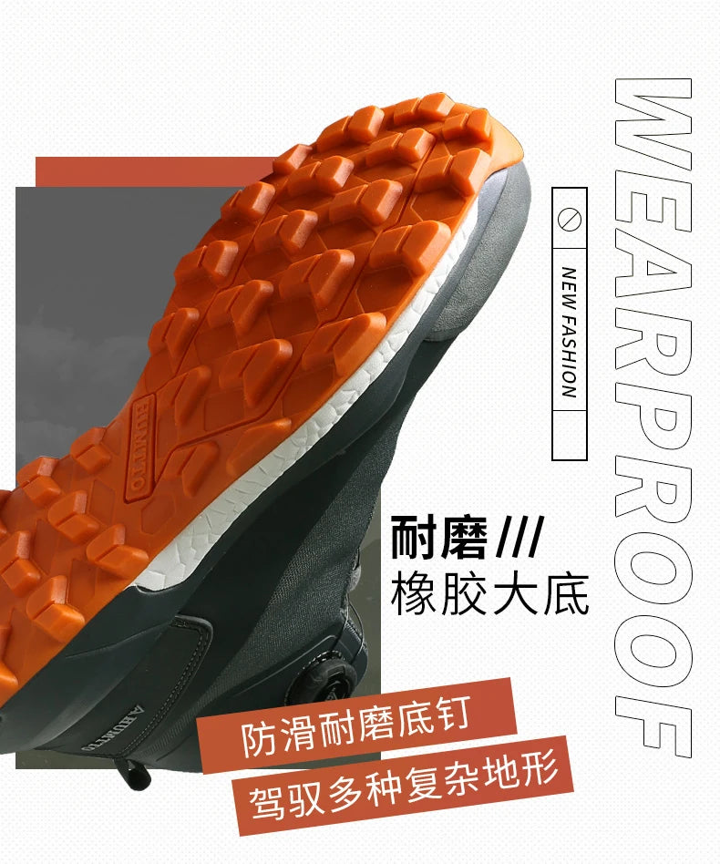HUMTTO hiking shoes men's winter high-top warm non-slip hunting shoes women outdoor sports cushioning snow boots Tactical boots