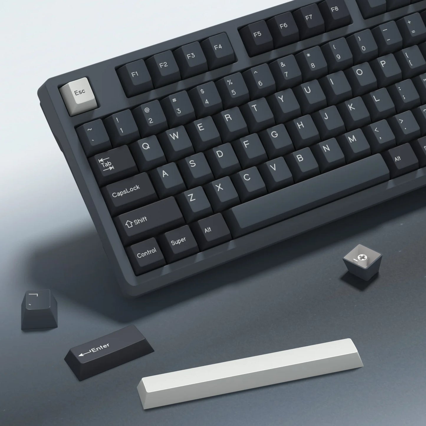 KBDiy 174 tasti/set keycap PBT GMK Apollo double shot minimalisti profilo ISO Cherry per tastiera meccanica da gaming compatibile MX