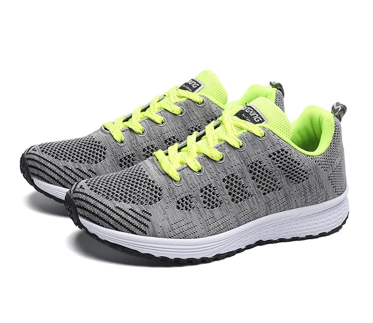 Zapatos planos para mujer, zapatos con cordones, zapatillas deportivas informales, zapatos blandos para mujer, tallas grandes