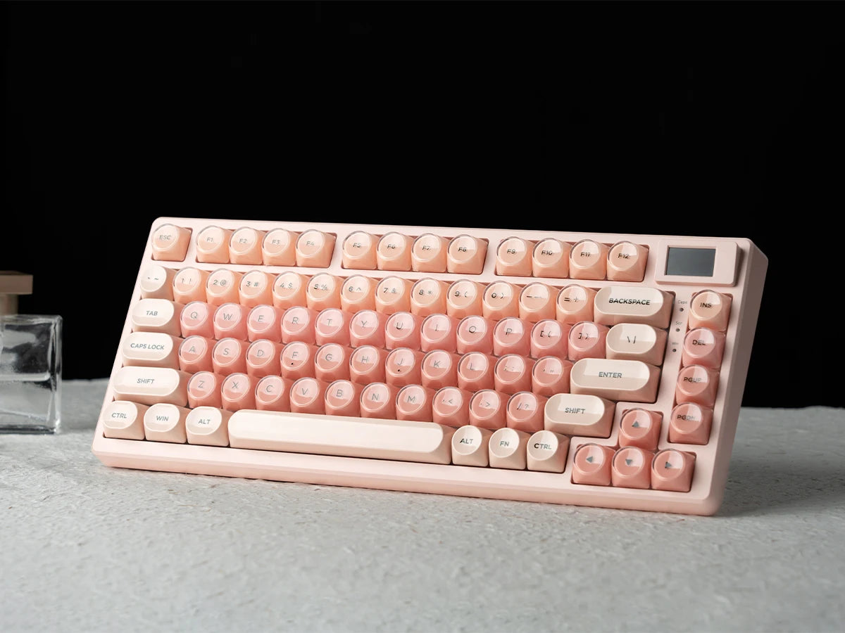 Womier S-K80 Keyboard Liquid 75% Hot Swap Keyboard with Color OLED Display Mechanical Gaming Keyboard Gasket Mount RGB for Windows