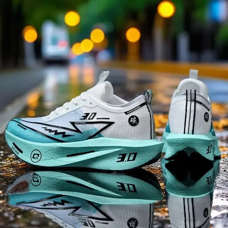 Zapatillas de running especializadas con placa de carbono para maratón, deportivas para hombre y mujer, transpirables, ligeras, cómodas y antideslizantes
