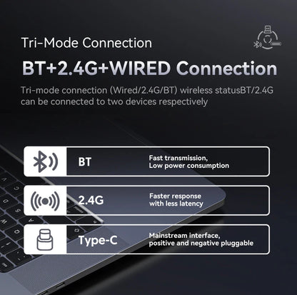 X6 Attack Shark Mouse RGB Touch Magnetic Charging Base Tri-Mode Connection Macro Pro Gaming Mouse