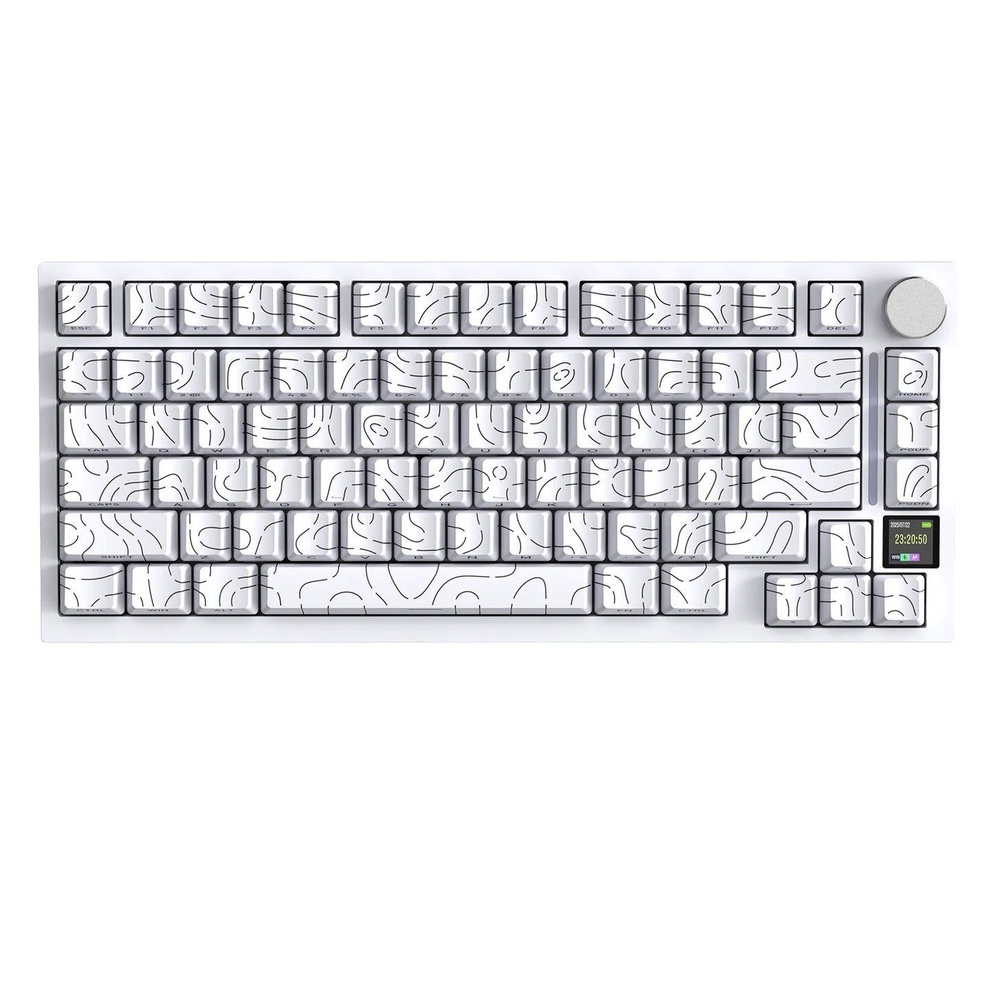 ATTACK SHARK X820 Ultra Wireless Mechanical Keyboard with TFT Smart Display & Knob, 75% Hot Swappable, BT/2.4G/Wired,Gift Switch