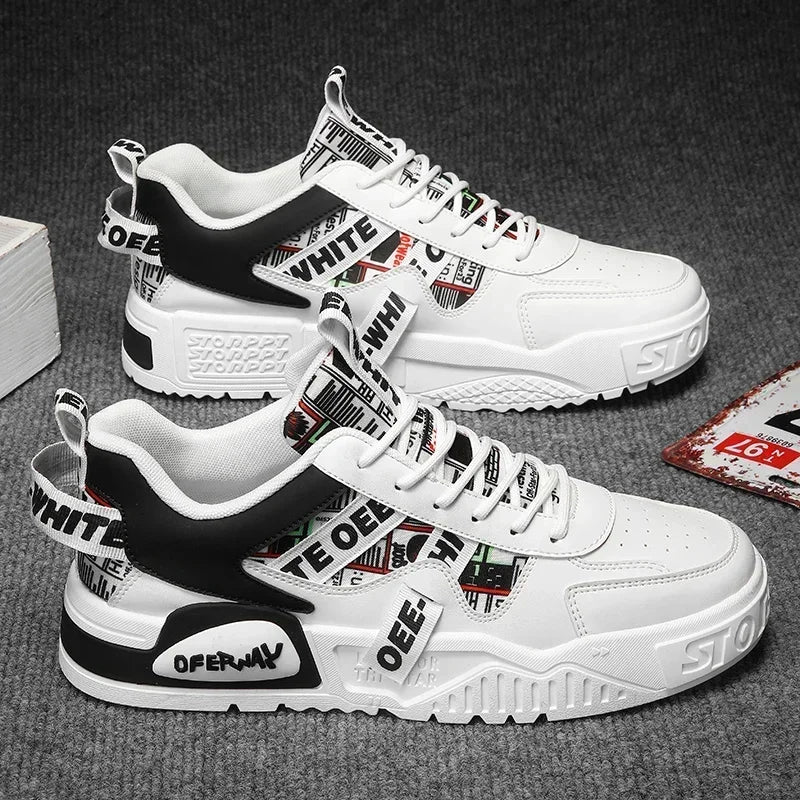 Skateboard Herresko Sommersneakers Læder Casual Mode Udendørs Løb Sport Vandreture Tennis Platform Designer Luksus
