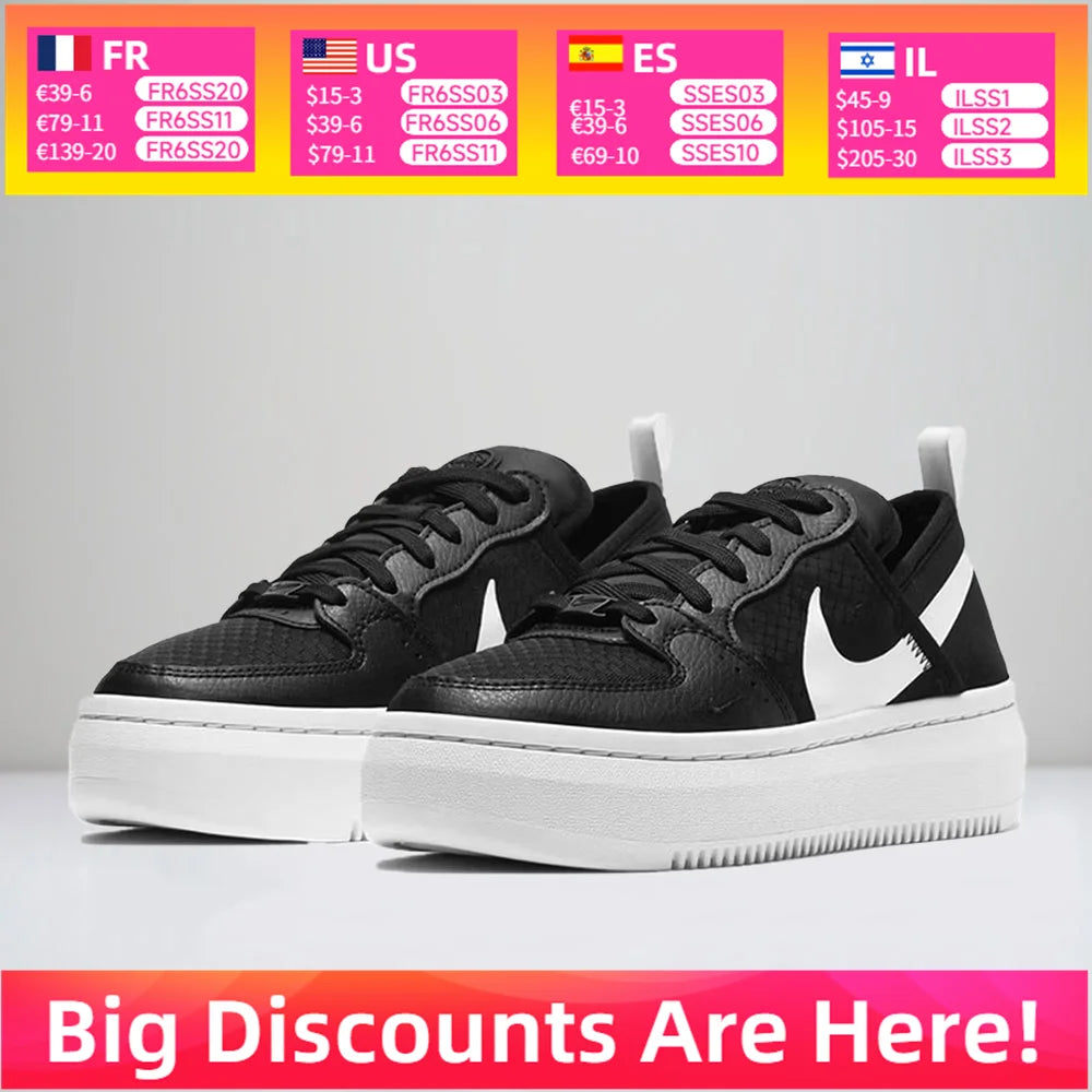 Nike Court Vision Alta Lifestyle-sneakers voor heren en dames, casual comfortabele sportschoenen, CW6536-001