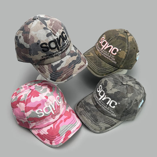 American Style CAMO Letter Embroidery Baseball Hats New Unisex Breathable Hip Hop Sunshade Versatile Niche Fashion Peaked Caps