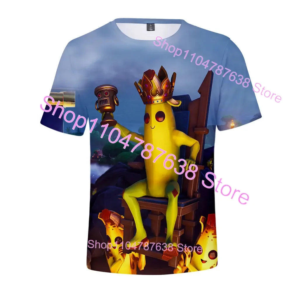 Letné tričko Raven Ultima Knight F-Fortnite s 3D potlačou Banana Peely Pánske tričko Battle Royale Hry Tričká Narodeninové darčeky