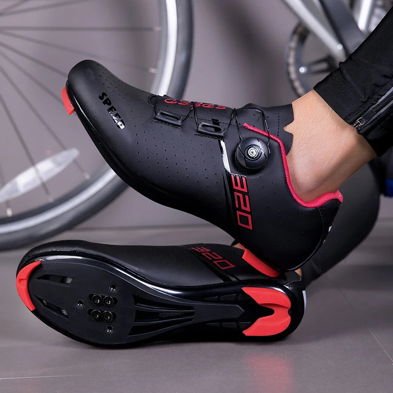 Men Cycling Shoes Road Cycling Sports Shoes Women MTB Racing Competition Self-Locking Cycling Shoes Spd Cleats Cycling Shoes