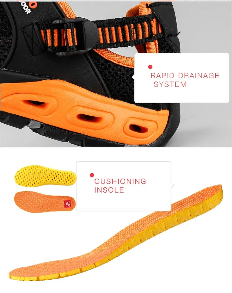HUMTTO Summer Wading Hiking Shoes for Men Outdoor Men Sneakers Breathable Quick Drying Sports Trekking Beach Barefoot Men's Shoes