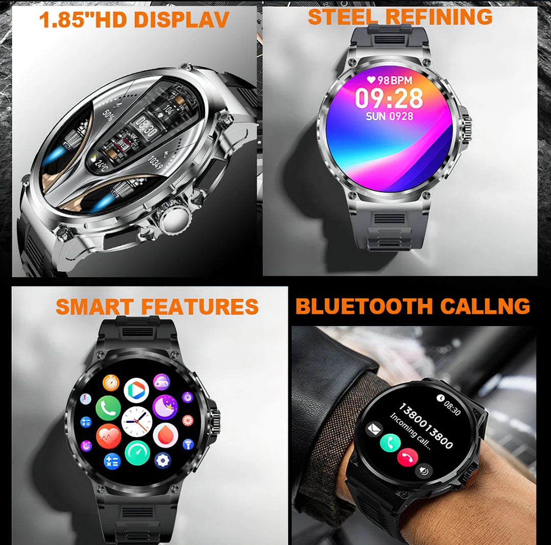 COLMI V69 1.85 Inch HD Bluetooth Call Smart Watch Men Sports Fitness Tracker Heart Monitor 710mAh Smartwatch For XIAOMI Android