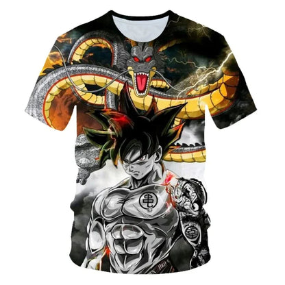 Men's T-shirts Dragon Ball Z T-shirt Boys Clothes Children's Clothing Summer Short Sleeve Kids Cartoon Tee Tops Baby Boy