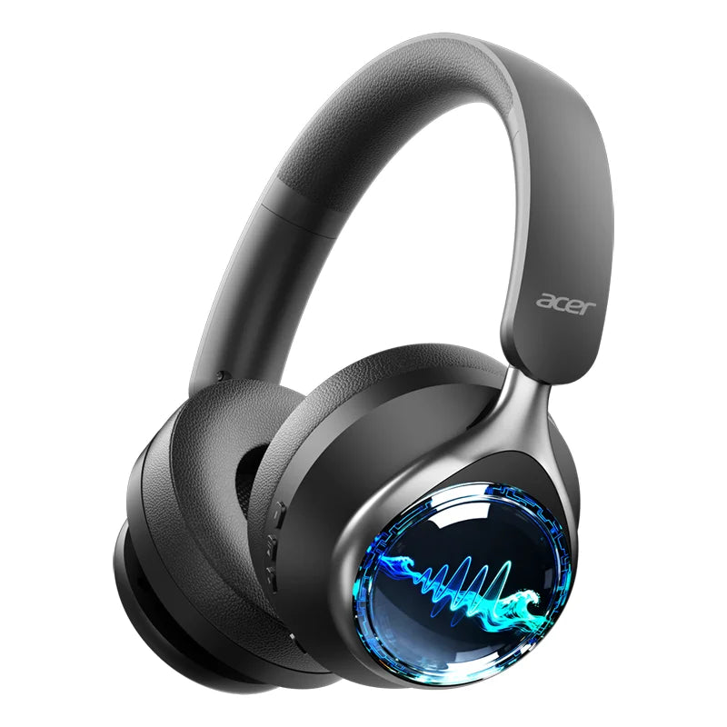 Nouveaux écouteurs sans fil Acer OHR712 Bluetooth 6.0, écouteurs pliables supra-auriculaires 360 °   Effet sonore spatial pour les voyages, la maison et le bureau