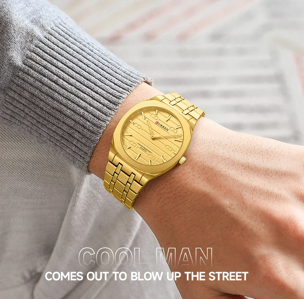 CURREN Top Luxury Brand Quartz Watch Men Stainless steel Strap Military Watches 30ATM Waterproof Wristwatch Relogio Masculino