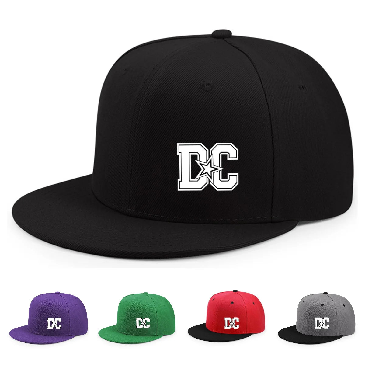 Unisex Letter Print Hip-hop Snapback Cap Outdoor Adjustable Casual Baseball Caps Sunscreen Sun Hat Streetwear