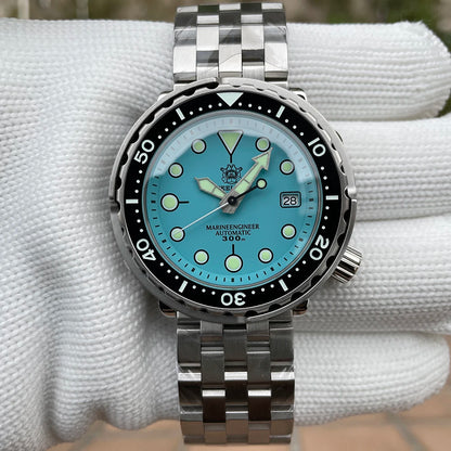 STEELDIVE SD1975 Mens Automatic Watches Men Dive Watch 300m Waterproof Mechanical Wristwatch C3 Luminous Clock Sapphire Mirror