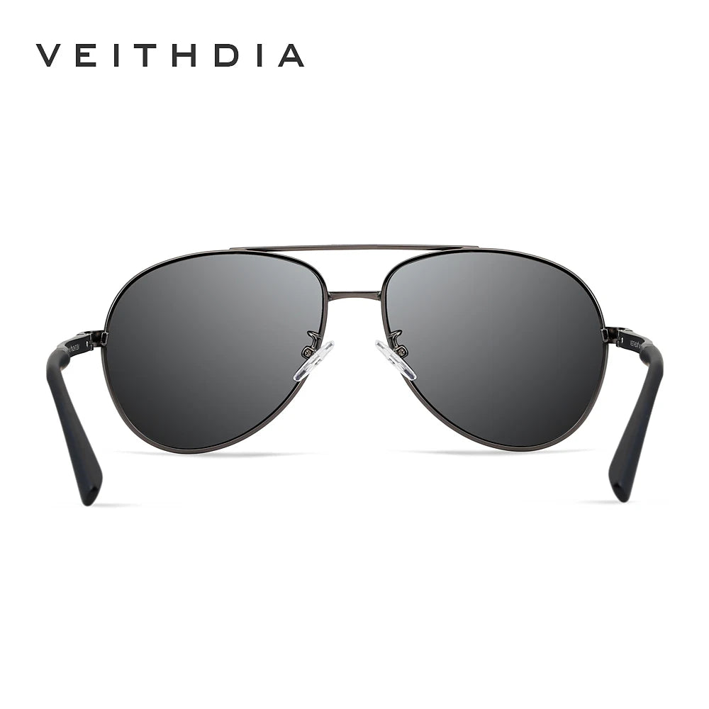VEITHDIA Men's Polarized UV400 Sunglasses Vintage Designer Goggle Classic Fashion Outdoor Driving Sun Glasses For Male VT1306