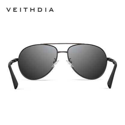 VEITHDIA Men's Polarized UV400 Sunglasses Vintage Designer Goggle Classic Fashion Outdoor Driving Sun Glasses For Male VT1306
